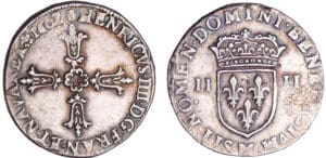 Henri IV (1589-1610) - Quart d'écu à la croix feuillue - 1602 M (Toulouse)