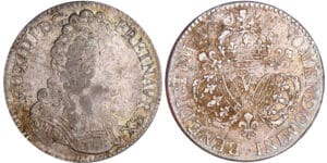 Louis XIV (1643-1715) - ½ écu aux 3 couronnes - 1710 V (Troyes)