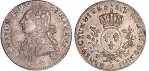 Louis XVI (1774-1792) - 1/5 écu aux branches d’olivier - 1786 N (Montpellier) Louis XVI (1774-1792) - 1/5 écu aux branches d’olivier - 1786 N (Montpellier)