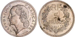5 francs Lavrillier Cupro-nickel - 1947 essai