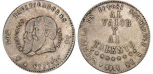 Bolivie (Bolivia) - 1/2 malgarejo 1865