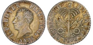 Haïti - 50 centimes An 25 (1828)