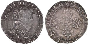 Henri III (1574-1589) - Demi-franc au col plat - 1590 M (Toulouse)