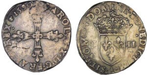 Charles X (1589-1590) - Quart d'écu 1590 A (Paris)