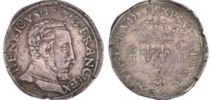 Henri II (1547-1559) - Teston au buste nu - 5ème type - 1554 M (Toulouse)
