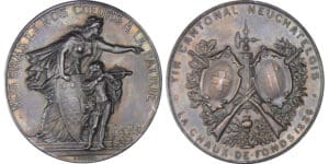 Suisse - Médaille de tir - 1886 La Chaux de Fond