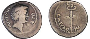 Marc Antoine et Octave - Denier (39 av. J.-C.)