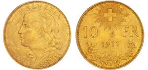 Suisse - 10 francs 1911
