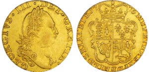 Grande-Bretagne - George III - 1/2 guinea 1775 tête de 4ème type