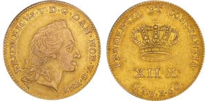 Danemark - Frederik V - 12 marks 1760