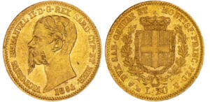 Italie - Vittorio Emanuele II - 20 lire 1854 (Gênes)