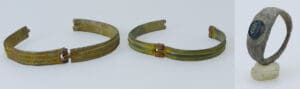 Romain - Lot de bracelets et bague en bronze - 2ème - 4ème siècle