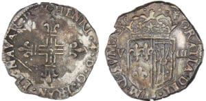 Henri IV (1589-1610) - Quart d'écu de Navarre - 1603 (Saint-Palais )