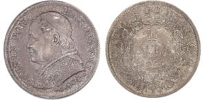 Italie - Vatican - Pie IX - Lire 1866 Anno XXI