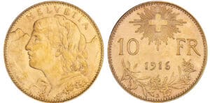 Suisse - 10 francs 1916