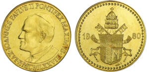 Italie - Vatican - Jean-Paul II - Médaille en or 1980