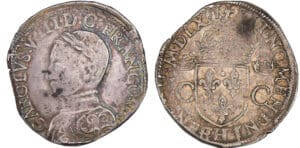 Charles IX (1560-1574) - Teston - 2ème type - 1562 H (La Rochelle)