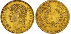 Italie - Royaume de Naples et des deux Siciles - Joachim Murat - 40 lire 1813