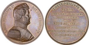 Belgique - Louis-Philippe, 1830, Indépendence de la Belgique, citadelle d'Anvers