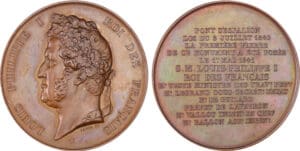 France - Louis Philippe, 1841, Pose de la première pierre du pont d'Espalion par Barre