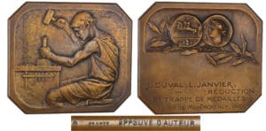 France - Epreuve pour Duval et Janvier, 1910, Réduction et frappe de médailles par Ovide Yencesse