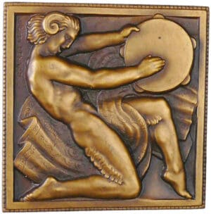 France - Danseur au tambourin, 1931, Uniface, par Marcel Renard