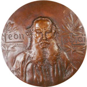 Russie - Léon Tolstoï, 1909. Fonte uniface par Victor Sabatier