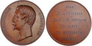 France - Second empire, Pose de la première pierre des Halles de Paris, 1851