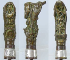 Pommeau de cravache en bronze - 18ème-19ème siècle