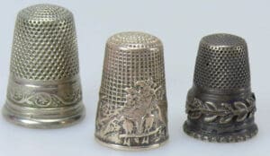 Lot de 3 dés à coudre en argent