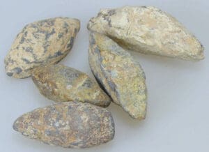 Romain - Lot de 5 balles de fronde en plomb - 2ème-5ème siècle