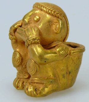 Précolombien - Tairona ou Kogi ( Equateur) Personnage assis - 1000-1600 ap. J.-C.