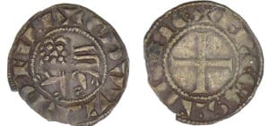 Aquitaine - Edouard 1er - Denier au léopard