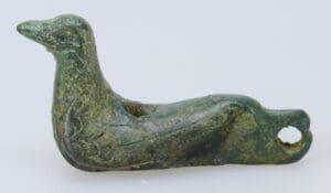 Mérovingien - Oiseau en bronze