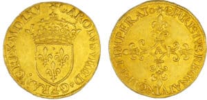 Charles IX (1560-1574) - Ecu d'or - 1er type - 1565 A (Paris)