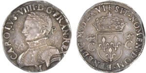 Charles IX (1560-1574) - Demi-teston - 2ème type - 1566 M (Toulouse)
