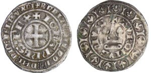 Jean II le Bon (1350-1364) - Blanc au châtel trèflé - 1ère émission 9 novembre 1353