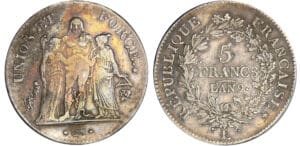 Consulat (1799-1804) - 5 francs Hercule union et force An 9 L (Bayonne)