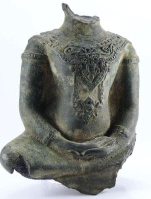 Asie du sud-est - Buste de Boudha en bronze 