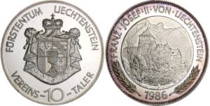 Liechtenstein - 10 taler 1986