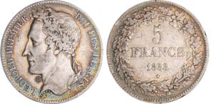 Belgique - Léopold 1er (1831-1865) - 5 francs 1833