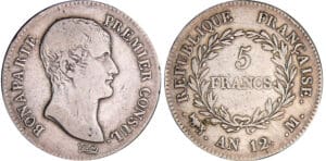 Bonaparte premier consul (1799-1804) - 5 francs An 12 M (Toulouse)