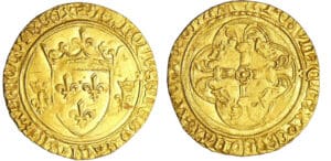 Charles VII (1422-1461) - Ecu d'or à la couronne - 2ème émission - Angers