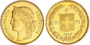 Suisse - 20 francs 1888