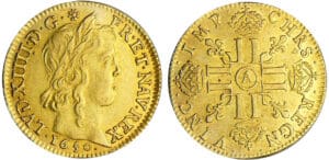 Louis XIV (1643-1715) - Louis d’or à la mèche longue - 1650 A (Paris)