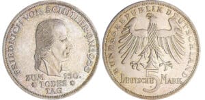 Allemagne - 5 mark 1955 F (Stuttgart)