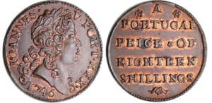 Brésil - Joao V (1706-1750) - Poids monétaire EIGHTEEN SHILLINGS