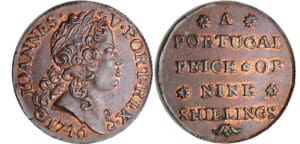 Brésil - Joao V (1706-1750) - Poids monétaire NINE SHILLINGS