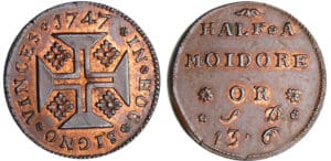 Brésil - Joao V (1706-1750) - Poids monétaire HALF MOIDORE OR