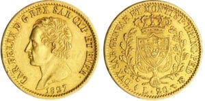 Italie - Carlo Felice (1821-1831) - 20 lire 1827 (Turin)
